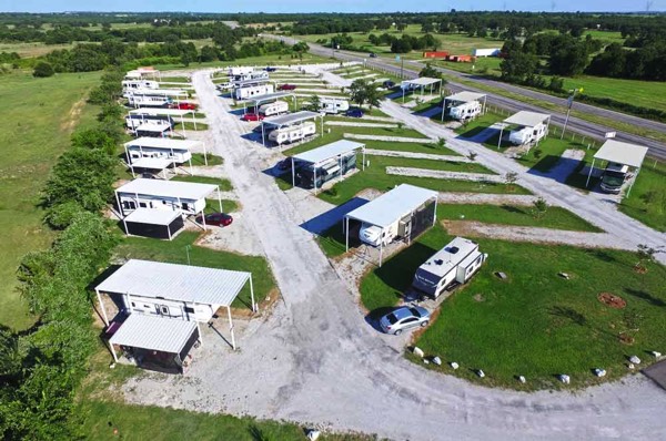 Our quiet RV Park near Fort Worth, TX